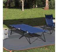 Ziaphsol Set di 2 lettini pieghevoli per campeggio, blu in Oxford e acciaio, 206 x 76 x 47 cm, letto da campo pieghevole come letto da campeggio, letto da viaggio, letto per gli ospiti per esterni