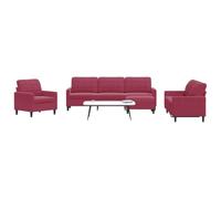 Ziaphsol Set di 4 mobili con cuscino rosso vino velluto moderno scandinavo accogliente, estensibile e con funzione sonno, con cassettone letto, adatto per soggiorno, ufficio e lounge