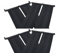 Ziaphsol Set di 4 pannelli solari riscaldanti per piscina, 80 x 310 cm, con assorbitore solare, per piscina, idromassaggio, spa, acqua calda grazie all'energia solare