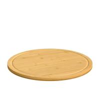Ziaphsol Set di 6 taglieri in bambù, 40 x 1,5 cm di diametro, taglieri da cucina con scanalatura per succo, come tagliere, tagliere per cucinare e grigliare