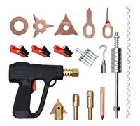 Ziaphsol Set di 67 pezzi in acciaio al carbonio con martello scorrevole da 36 cm, pistola per saldatura a punti, estrattore per carrozzeria, officina, garage, riparazione e manutenzione dell'auto