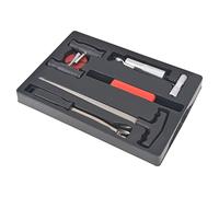 Ziaphsol Set di attrezzi per lo smontaggio del parabrezza dell'auto, filo triangolare con 2 maniglie, strumento di rimozione clip, punteruolo, impugnatura a doppio gancio per officina, garage