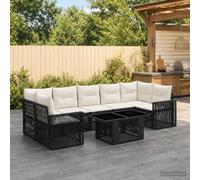 Ziaphsol Set di divani da giardino da 8 pezzi con elementi modulari, per terrazza, balcone e veranda, resistente alle intemperie, con imbottiture e braccioli, ideale per il relax e la convivenza in