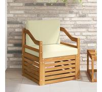Ziaphsol Set di mobili da giardino in legno massello di acacia con imbottitura in poliestere resistente alle intemperie, per soggiorno, divano angolare, gruppo di sedute, espansione modulare