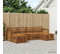 Ziaphsol Set di mobili in legno di acacia massiccio, resistente alle intemperie, per terrazza, giardino, lounge con design modulare e comodo gruppo di sedute per una vita rilassata all'aperto