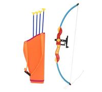 Ziaphsol Set di tiro con l'arco per bambini, con 4 frecce con punta a ventosa, ABS PP PE, lunghezza dell'arco 76 cm, per giardino, spiaggia, parco, scuola e compleanno dei bambini, movimento e