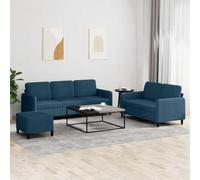 Ziaphsol Set divano 3 pezzi velluto blu con funzione letto e cassettone letto moderno scandinavo soggiorno lounge accogliente