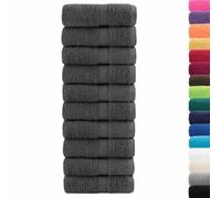 Ziaphsol Solund, 50 guanti da bagno, 30 x 30 cm, 600 g/m², 100% cotone filato ad anelli, con passante per appendere, per asciugare e lavare in bagno e nella vita di tutti i giorni