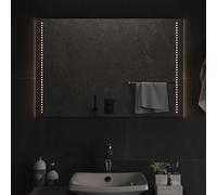 Ziaphsol Specchio da bagno a LED, 60 x 90 cm, in vetro, IP65, con cavo USB da 1,5 m, 5 V, montaggio a gancio, per bagno, illuminazione quotidiana