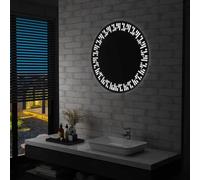 Ziaphsol Specchio da bagno con LED da 80 cm, vetro argentato, cornice in alluminio, specchio da parete con illuminazione e adattatore, IP44 adatto per ambienti umidi, per trucco e cura in bagno