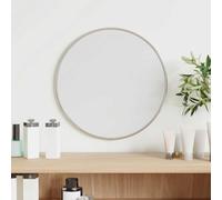 Ziaphsol Specchio da parete argentato, rotondo, diametro 30 cm, in vetro con cornice in PVC, per corridoio, camera da letto, soggiorno, bagno, look chiaro per il trucco quotidiano e la vita quotidiana