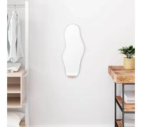 Ziaphsol Specchio da parete argento, 60 x 25 cm, in vetro e PVC, spessore 4 mm, per bagno, camera da letto, soggiorno, corridoio e guardaroba, riflesso chiaro per un arredamento moderno