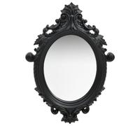 Ziaphsol Specchio da parete in stile castello, 56 x 76 cm, cornice ovale, per corridoio, ingresso, spogliatoio, specchio decorativo con gancio di fissaggio, vetro riflettente