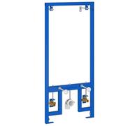 Ziaphsol Supporto da parete per bagno, regolabile in altezza, in acciaio verniciato a polvere, blu, 50 x 3 x 112 cm, da 112 a 135 cm, per lavabo, sistema per interni, montaggio a parete salvaspazio