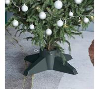 Ziaphsol Supporto per albero di Natale verde in plastica, 55,5 x 55,5 x 15 cm, per albero vero, con serbatoio dell'acqua da 1,3 l e diametro del tronco da 40 a 105 mm, antiribaltamento