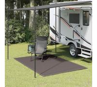 Ziaphsol Tappeto per tenda da 200 x 300 cm, antracite, in HDPE, traspirante e resistente alle intemperie, con occhielli ai quattro angoli, per tenda, tenda da roulotte, terrazza e campeggio, come base