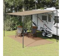Ziaphsol Tappeto per tenda da 250 x 450 cm, in HDPE, resistente alle intemperie e traspirante, con occhielli ai quattro angoli, per tenda, tenda da sole, terrazza e accessori da campeggio