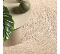Ziaphsol Tappeto ZIZUR beige, 80 x 150 cm, effetto iuta, per interni ed esterni, antiscivolo e facile da pulire, ideale per balcone, terrazza, corridoio, soggiorno, camera da letto, cameretta dei