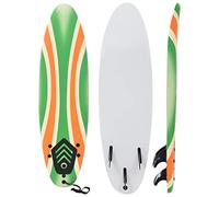 Ziaphsol Tavola da surf da 170 cm, verde e arancione, con tavola in XPE, nucleo in schiuma EPS, fondo in PP, 3 pinne, guinzaglio, pad di trazione per principianti, bambini e adulti al mare o al lago