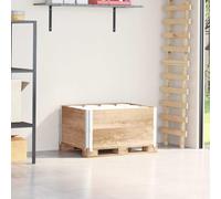 Ziaphsol Telaio per pallet, 2 pezzi, 80 x 60 cm, in legno massello di pino, impilabile e pieghevole con angoli in metallo zincato, per pallet, logistica di magazzino, spedizione e aiuola rialzata