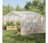 Ziaphsol Telo di copertura trasparente per piante in polietilene, 4 x 4 m, traslucido, con occhielli in alluminio, corda in nylon e paraspigoli in plastica, per la cura del giardino, copertura del