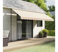 Ziaphsol Tenda da sole a righe multicolore, 4,5 m, 100% poliestere con rivestimento in PU, resistente ai raggi UV, impermeabile, per terrazza, balcone, giardino, protezione solare e protezione dalle