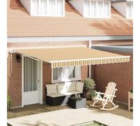 Ziaphsol Tenda da sole estensibile multicolore, 400 x 350 cm, con tessuto e telaio in alluminio, braccio articolato, protezione solare per giardino, terrazza, balcone, protezione dai raggi UV e dalla