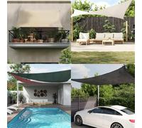Ziaphsol Tenda parasole, 3 x 4 m, arancione, in HDPE con resistenza ai raggi UV e alla muffa, permeabile al vento e all'acqua, per giardino, terrazza, balcone, parco giochi, ombra resistente alle