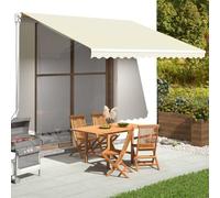 Ziaphsol Tessuto di ricambio per tenda da sole, in poliestere, 4 x 3,5 m, con mantovana, per terrazza, balcone, giardino, resistente ai raggi UV, impermeabile e durevole, per il montaggio sul telaio
