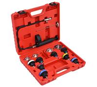 Ziaphsol Tester di pressione per sistemi di raffreddamento e coperchio del radiatore, 14 pezzi, 12 adattatori, da 0 a 25 psi, da 0 a 2,5 bar, per VW, Audi, BMW, Mercedes-Benz, officina, garage