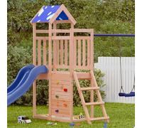 Ziaphsol Torre da gioco marrone in legno massiccio Douglas, 110,5 x 52,5 x 215 cm, per giardino, casetta per bambini e casetta sull'albero, gioco all'aperto per arrampicata, nascondere, immaginazione