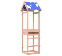 Ziaphsol Torre da gioco marrone in legno massiccio Douglas, 52,5 x 46,5 x 195 cm, casetta da giardino per esterni, con scivolo, altalena, parete da arrampicata, avventure in giardino