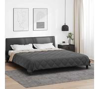 Ziaphsol Trapunta estiva antracite/tortora, 240 x 200 cm, in microfibra da 200 g/m², imbottitura in poliestere, traspirante, per camera da letto e camera degli ospiti, per notti di sonno leggere e