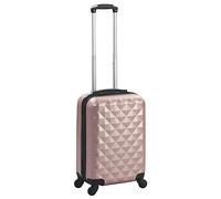 Ziaphsol Trolley rigido oro rosa ABS valigia da viaggio con lucchetto di sicurezza 55x36x22cm 4 ruote 360 gradi bagaglio a mano per viaggi aerei, treno, hotel e fine settimana