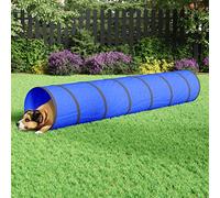 Ziaphsol Tunnel per cani blu in poliestere, Ø 50 x 300 cm, con 6 picchetti e borsa per il trasporto, per interni ed esterni, tenda da gioco, tunnel per gattonare, tenda per bambini, tunnel pop-up