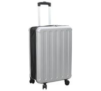 Ziaphsol Valigia rigida da viaggio con lucchetto, in plastica ABS argentata, 43 x 27 x 66 cm, trolley con serratura a combinazione, per bagaglio a mano, bagaglio a mano, vacanze, aereo, treno, hotel