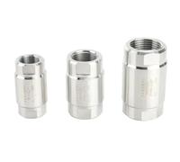 ZIATLPMW 1/4" 3/8" 1/2" 3/4" 1" BSPP Female 304 Stainless Steel High Pressure Non-Return Check Valves Water Oil One-Way Valve(1")