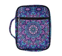 ZIATUBLES Borsa per la Bibbia della Chiesa, unisex, con manico, grande capacità, per il trasporto della Bibbia, per studio all'aperto, preghiera, motivo floreale mandala bohémien