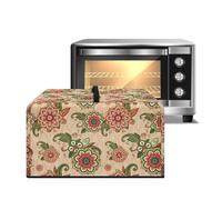 ZIATUBLES Copertura antipolvere lavabile per forno a microonde, stampa artistica con fiori bohémien, in tela, per piano di lavoro, microonde, decorazione per cucina, friggitrice ad aria, forno Samrt