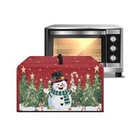 ZIATUBLES Copertura antipolvere per forno a microonde con stampa di albero di Natale, pupazzo di neve, stelle, resistente al calore, protezione per piano di lavoro e microonde, copertura in tessuto di