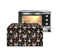 ZIATUBLES Copertura antipolvere per forno a microonde con stampa di fiocchi di neve di Natale, copertura antipolvere in tela per piano di lavoro e microonde, decorazione per cucina, per friggitrice ad