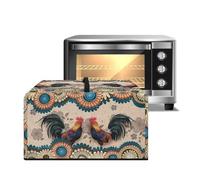 ZIATUBLES Copertura antipolvere per forno a microonde con stampa floreale bohémien, protezione per piano di lavoro portatile, in tela antimacchia, copertura per friggitrice ad aria, tostapane, S