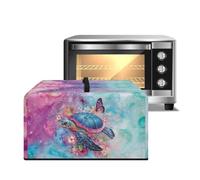 ZIATUBLES Copertura antipolvere per forno a microonde con stampa floreale rosa tartaruga marina farfalla con maniglia piano di lavoro accessori da cucina Proector friggitrice ad aria Samrt copertura