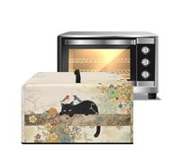 ZIATUBLES Copertura antipolvere per forno a microonde, resistente al calore, con manico, per friggitrice ad aria, tostapane, forno, in tela, antipolvere, L