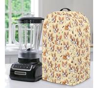 ZIATUBLES Copertura antipolvere per frullatore, con manico, compatibile con frullatore da tavolo Corgi Dog Paw Bone Print Food Processor Coffee Maker