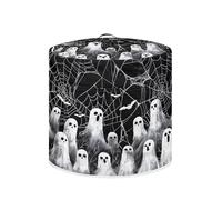 ZIATUBLES Copertura per fornello con stampa di fantasma ragnatela di Halloween, con tasca portaoggetti e manico, copertura antipolvere lavabile per elettrodomestici da cucina, 6 litri
