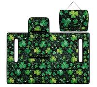 ZIATUBLES Coprisedile pieghevole per carrello da golf, stampa trifoglio verde, accessori per carrello da golf, decorazione cuscino portatile per carrelli da golf, coperta per sedili per 2 persone