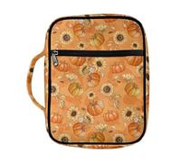 ZIATUBLES Custodia per bibbia in tessuto di poliestere, per donne, portatile, con manico, borsa per il trasporto della Bibbia con tasche con cerniera per lo studio e la preghiera, stampa con girasole