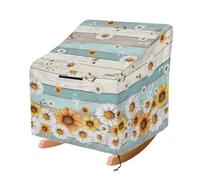 ZIATUBLES Daisy - Copertura per sedia da esterno con stampa di girasoli, antipolvere, per sedie da giardino e patio, impermeabile, protezione per mobili da giardino, 74 x 84 x 92 cm