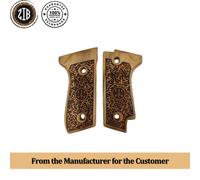 ZIB GRIPS Beretta 92FS impugnatura pistola fatta a mano in legno di noce Ars.03